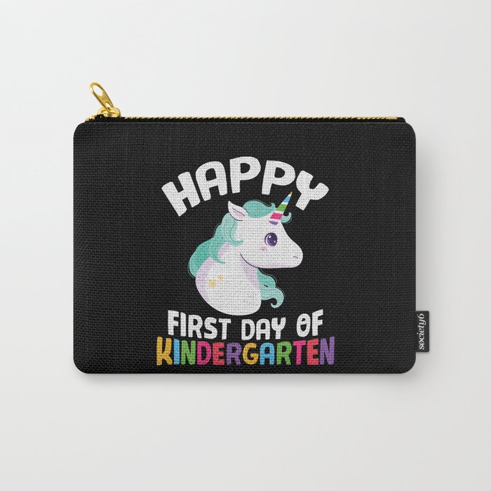 Happy First Day Of Kindergarten Unicorn Carry-All Pouch