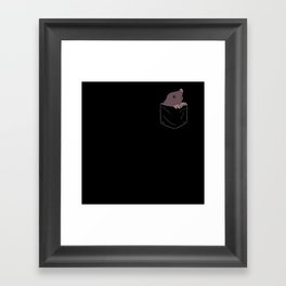 Mole In Pocket Cute Mole In Breast Pocket Framed Art Print