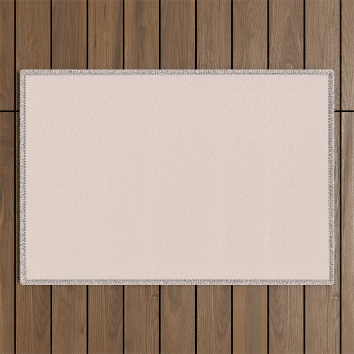 Creamy Off-white Solid Color Pairs PPG Pine Hutch PPG1067-1 - All One Single Shade Hue Colour Outdoor Rug