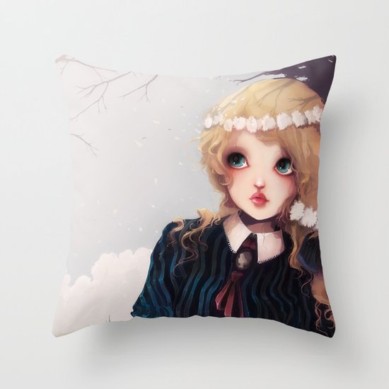 Quelque part... Throw Pillow
