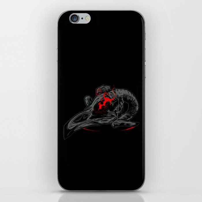 Creepy Bird Skull Horror iPhone Skin