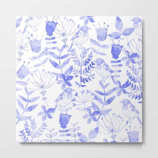 Abstract Botanical Garden III Metal Print