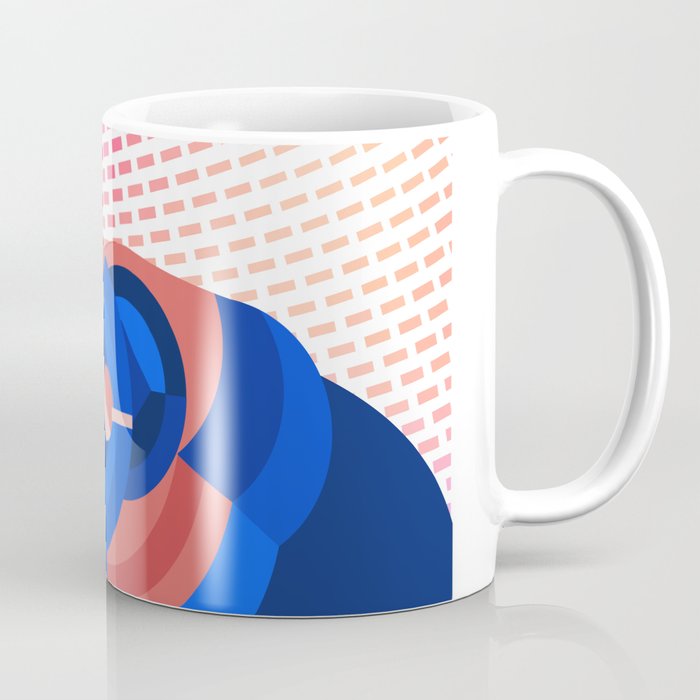 Painted Elephant Abstract Geometric Vector Illustration with Modern colorful geometric pattern background Coffee Mug