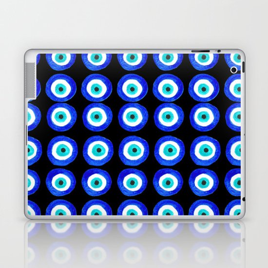Evil Eye Talisman - on black Laptop & iPad Skin