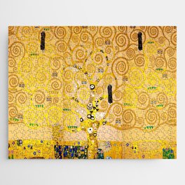 Gustav Klimt (Austrian,1862-1918) - Title: The Tree of Life (Part 3, 4 ,5) - Nine Cartoons for the Execution of a Frieze for the Dining Room of Stoclet House in Brussels - 1911 - Style: Symbolism - Digitally Enhanced Version 2000dpi- Jigsaw Puzzle