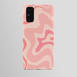 Retro Liquid Swirl Abstract in Soft Pink Android Case