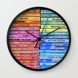 Rainbow Vintage Harlequin Books Wall Clock