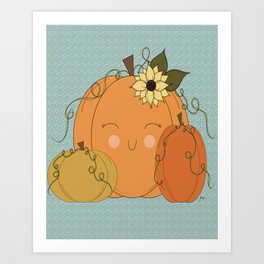 pumpkin friend Art Print
