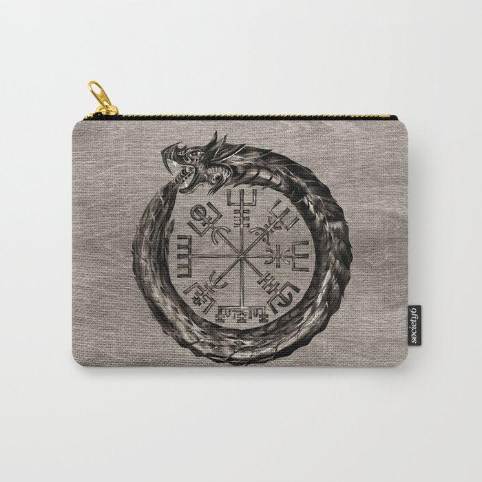 Ouroboros with Vegvisir Carry-All Pouch