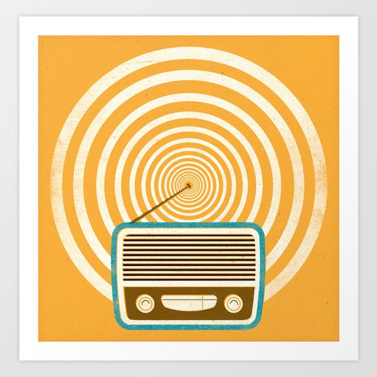 Mixed Signals - Yellow Art Print