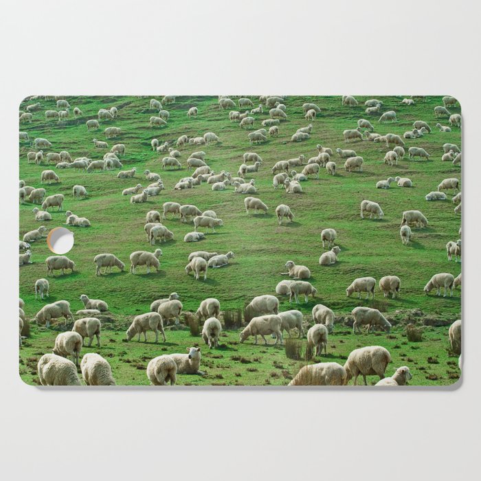 Flock Sheep New Zealand Cutting Board