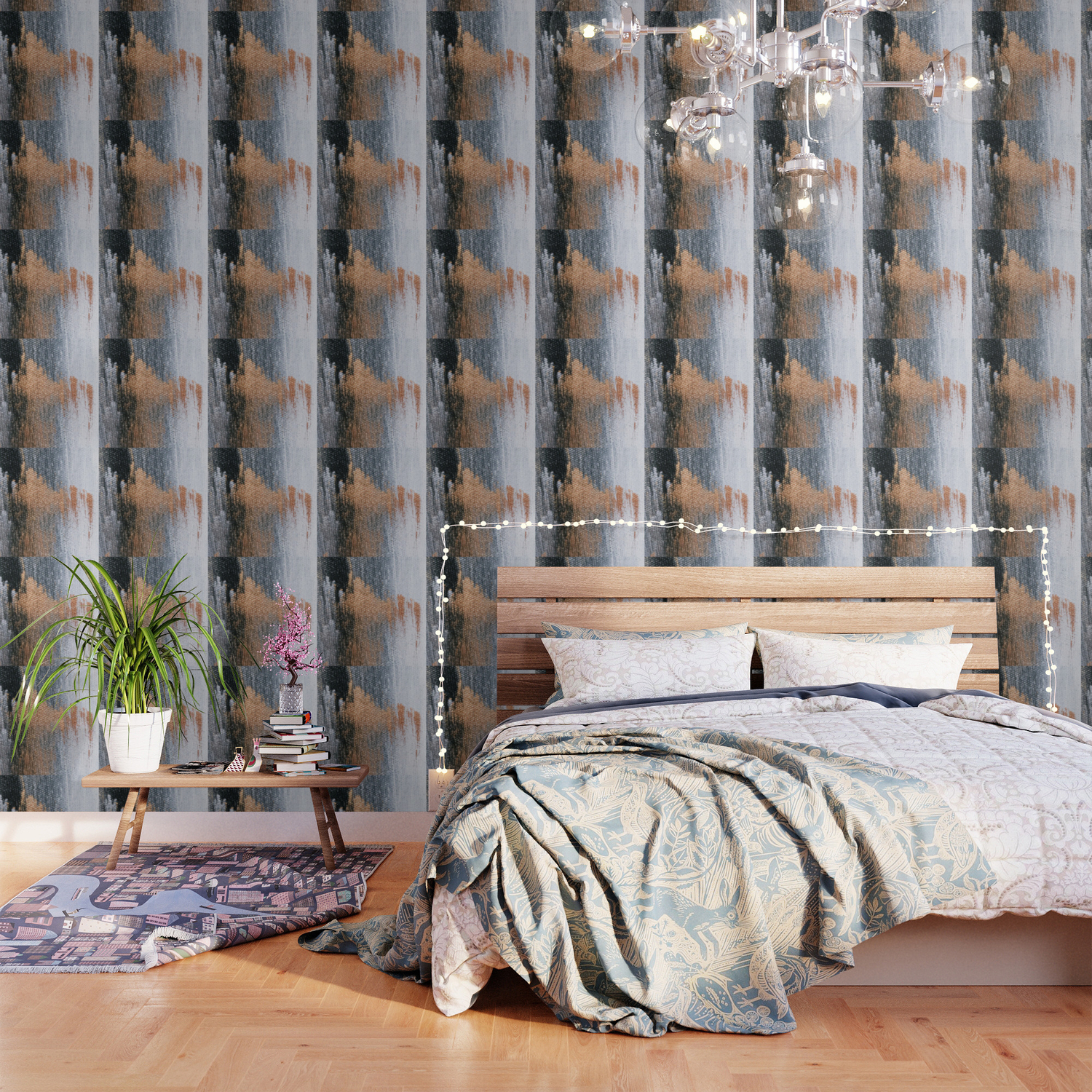 Rose Gold Dream Abstract Oil Painting Wallpaper By Mariannamills