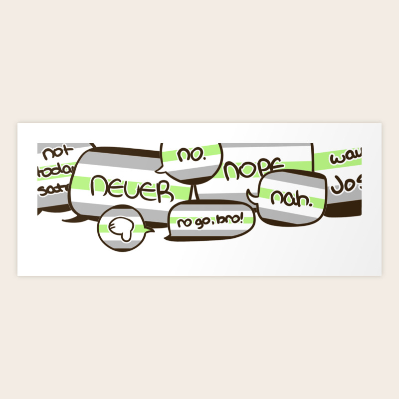 Agender Pride Flag Speech Bubbles No Set 1 Art Print By Nbdrawsart Society6
