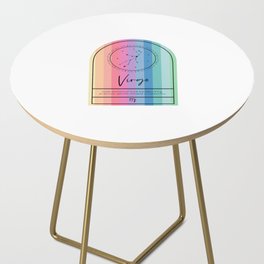 Virgo Zodiac | Rainbow Stripe Side Table