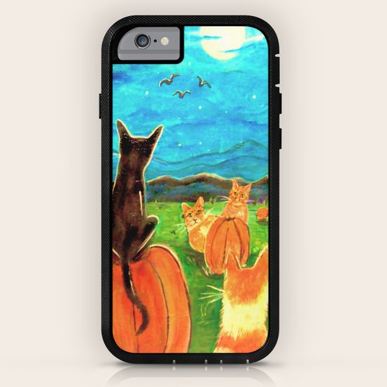 Seven Cats in Pumpkin Patch iPhone Case by ...
