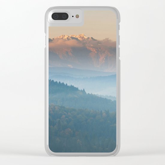 The mountains are calling #sunset Clear iPhone Case