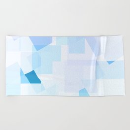 Blue Geometric Pattern Beach Towel