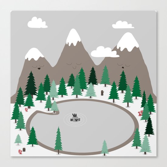 Lake Monster Canvas Print
