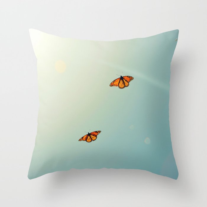 Monarch Sky Love Throw Pillow