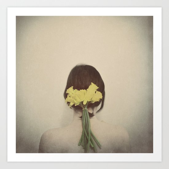 Flowers in her Hair Art Print