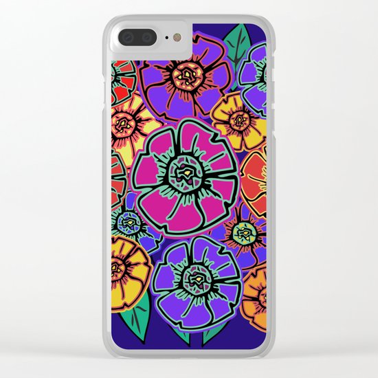 Abstract #462 - Flower Power #13 Clear iPhone Case