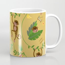 jumping cheeky monkeys yellow 03 Mug