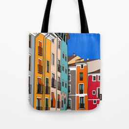 Casas de colores Cuenca. Tote Bag