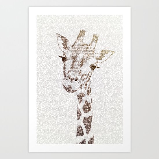 The Intellectual Giraffe Art Print