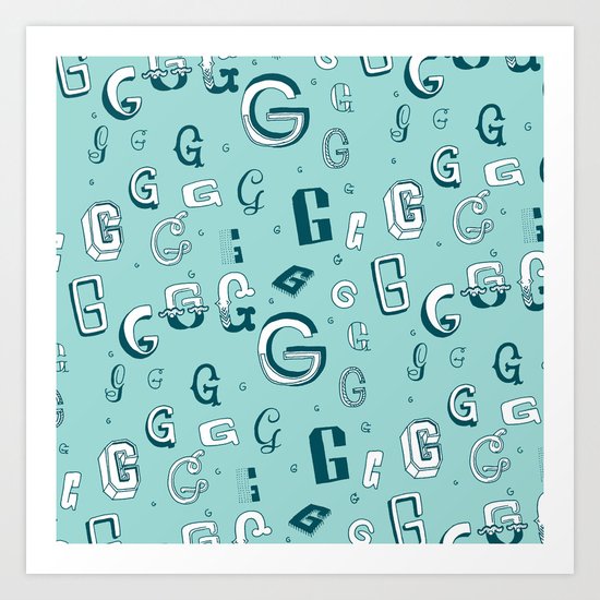 Letter Patterns, Part G Art Print