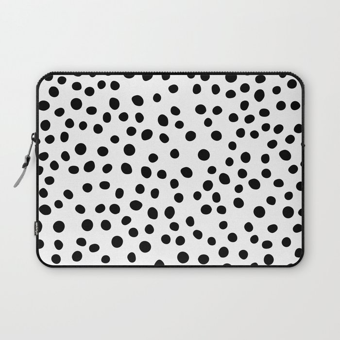 Black doodle dots Laptop Sleeve