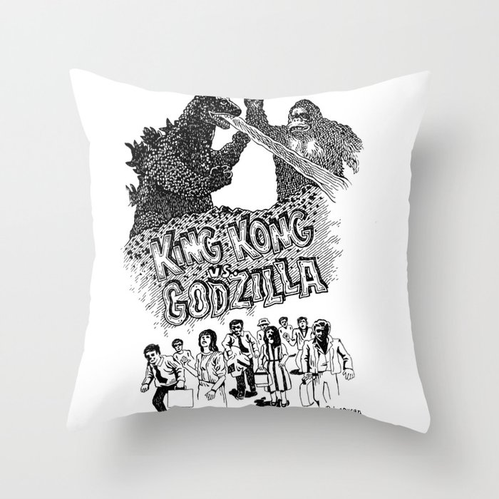 Godzilla .vs. King Kong Throw Pillow