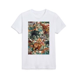 Floral and Animals Pattern IV Kids T Shirt