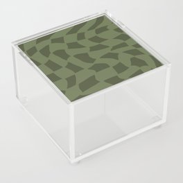 Checkers Gone Wild - Green Acrylic Box