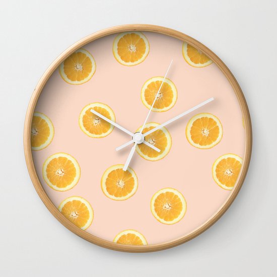 ORANGES Wall Clock by kindofstyle | Society6