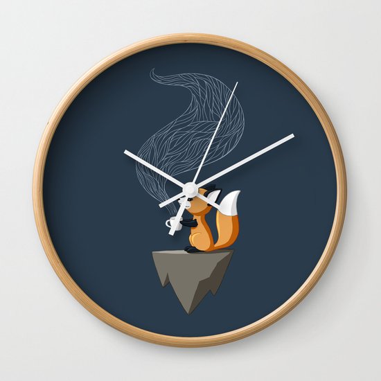 Fox Tea Wall Clock