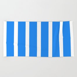 Shana - Blue Colourful Minimalistic Retro Stripe Art Design Pattern Beach Towel