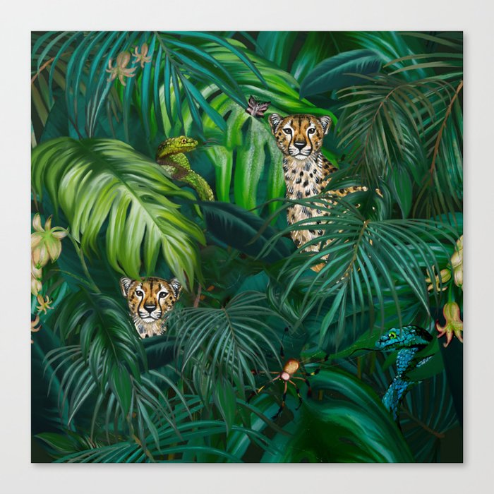 Jungle Cheetah Prints Canvas Print