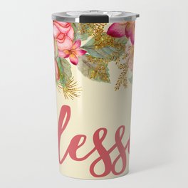 Blessed | Floral Travel Mug