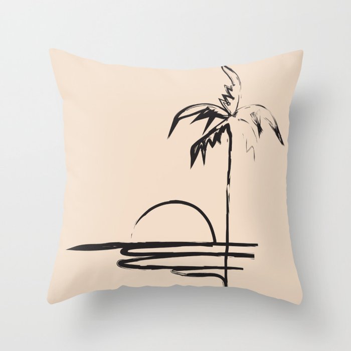 Abstract Landscape Throw Pillow