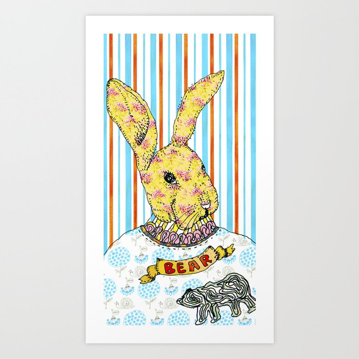 Rabbit and Bear Art Print