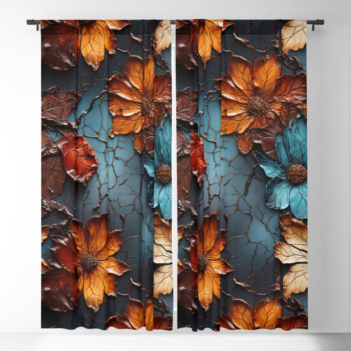 Carved Flowers look 15 Blackout Curtain