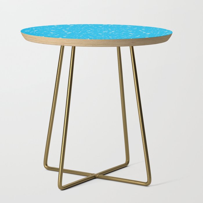 Turquoise Terrazzo Seamless Pattern Side Table