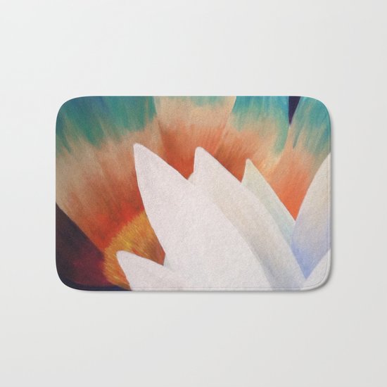 Juxtaposed Flowers Bath Mat