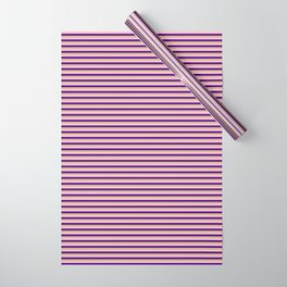 [ Thumbnail: Indigo, Tan & Pink Colored Lines/Stripes Pattern Wrapping Paper ]