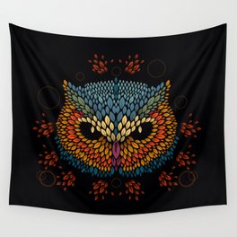Owl Face Wall Tapestry