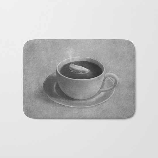 Whale in a tea cup Bath Mat
