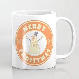 Merry Christmas famous coffe style typography Coffee Mug