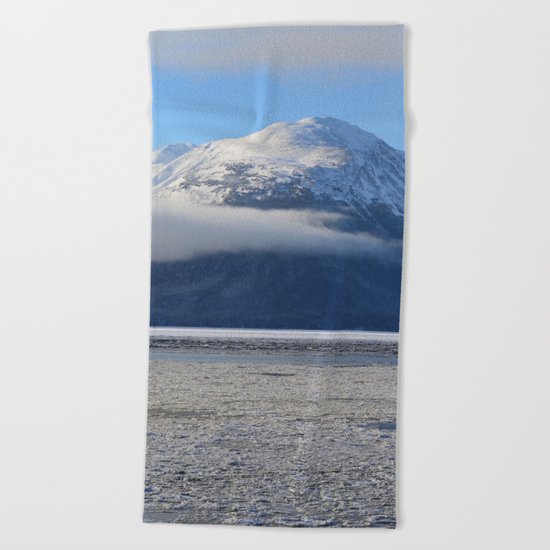 Winter Fog - Turnagain Arm, Alaska Beach Towel