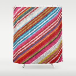 Striped woolen fabric. More fabrics in my port. Shower Curtain