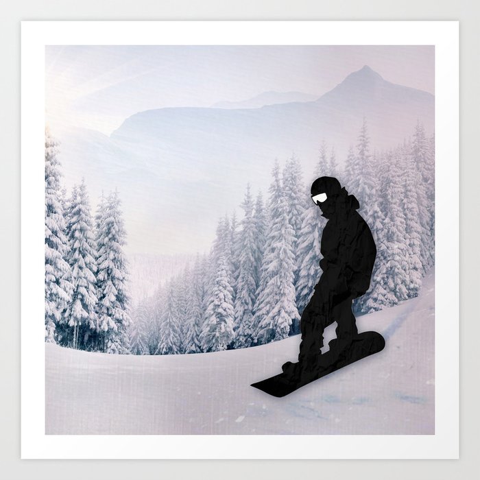 Snowboarding Art Print